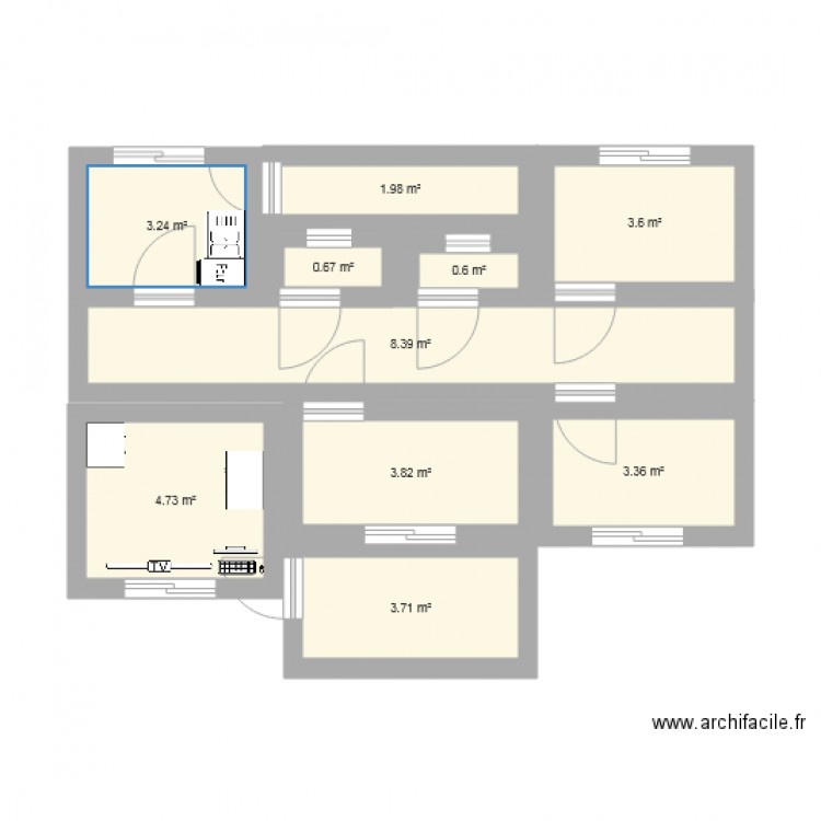 appartement c1 31. Plan de 0 pièce et 0 m2