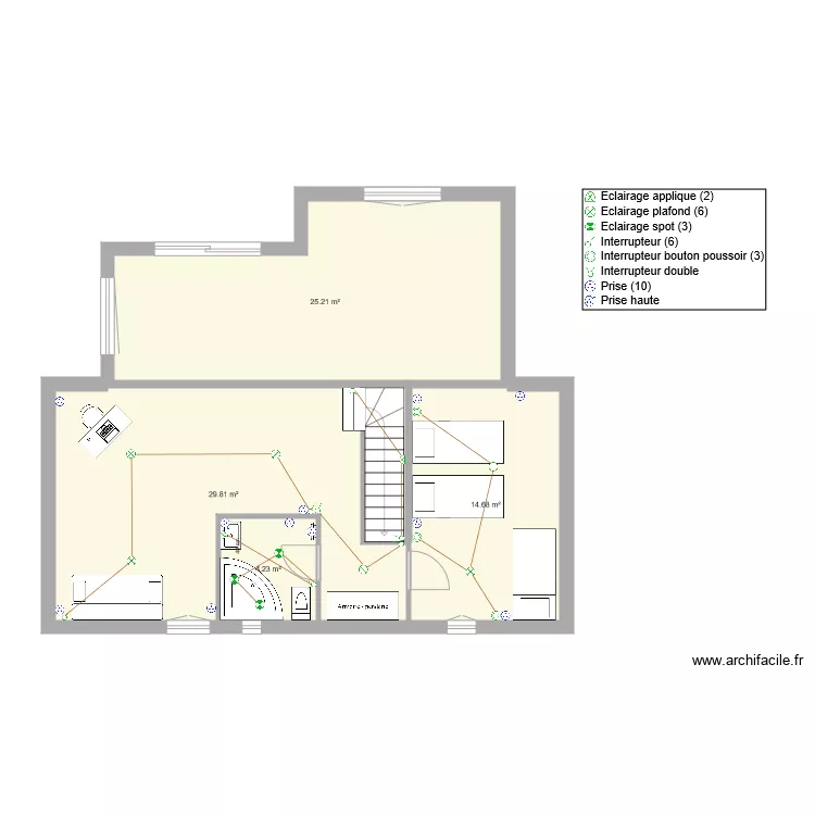 plan combles v2. Plan de 