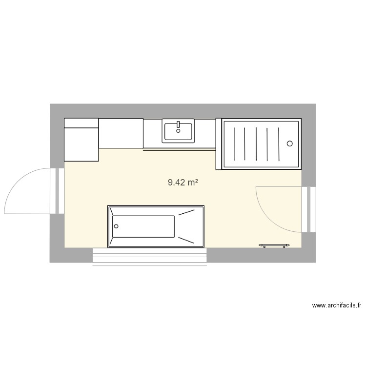 SDB Version 1. Plan de 0 pièce et 0 m2