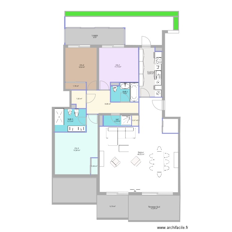 Plan Cannes initial. Plan de 0 pièce et 0 m2