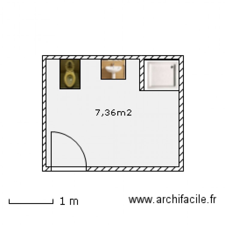 S.D.B Chambre 21 et 22. Plan de 0 pièce et 0 m2