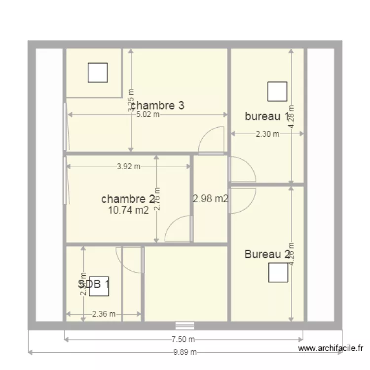 achour etage. Plan de 