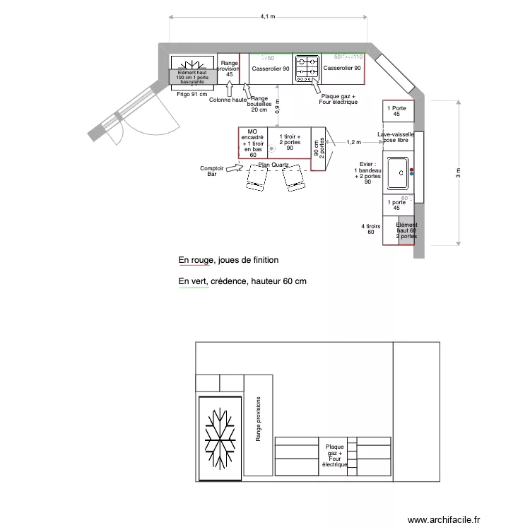 CUISINE TTVK Batipol. Plan de 