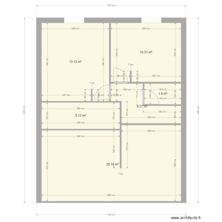 chambre. Plan de 0 pièce et 0 m2