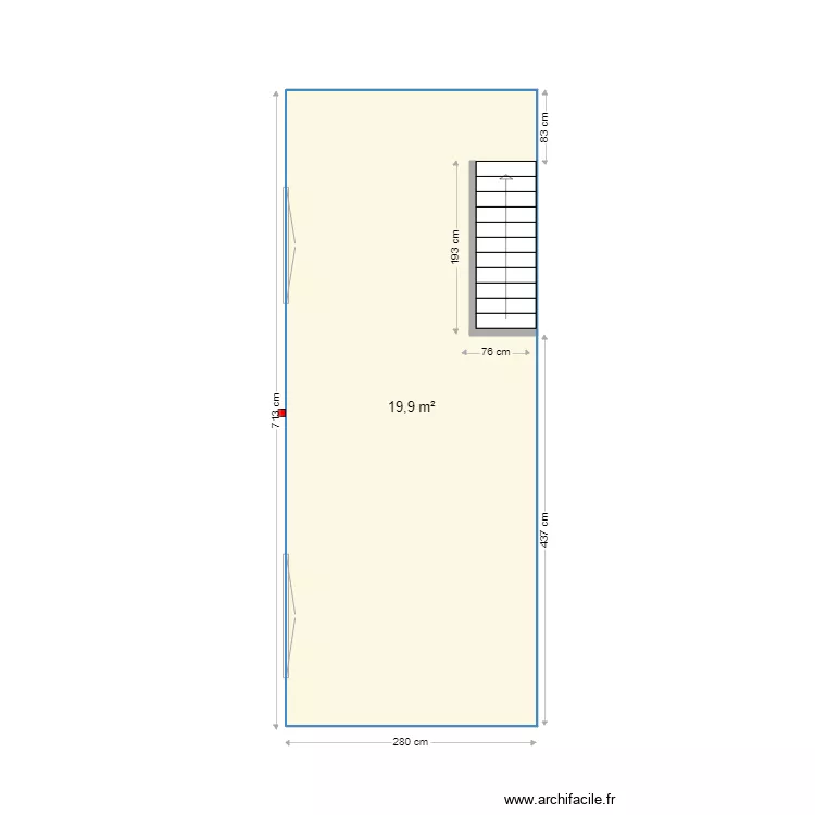 chambre papa maman vide. Plan de 