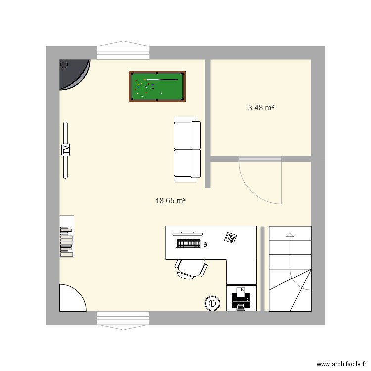 Aménagement bureau. Plan de 0 pièce et 0 m2