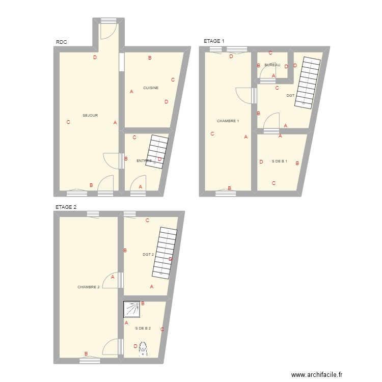 MYERS. Plan de 10 pièces et 99 m2