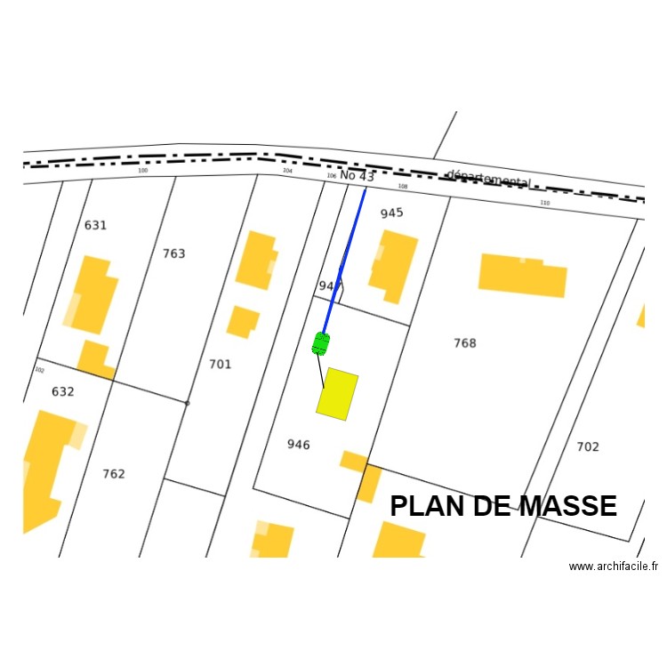 Delamare. Plan de 0 pièce et 0 m2