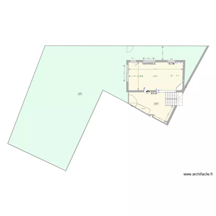 Maison 86m2 et terrain. Plan de 