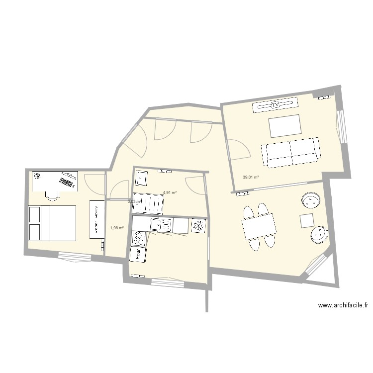 Appart vichy version 2. Plan de 0 pièce et 0 m2
