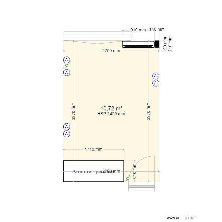ch k. Plan de 0 pièce et 0 m2