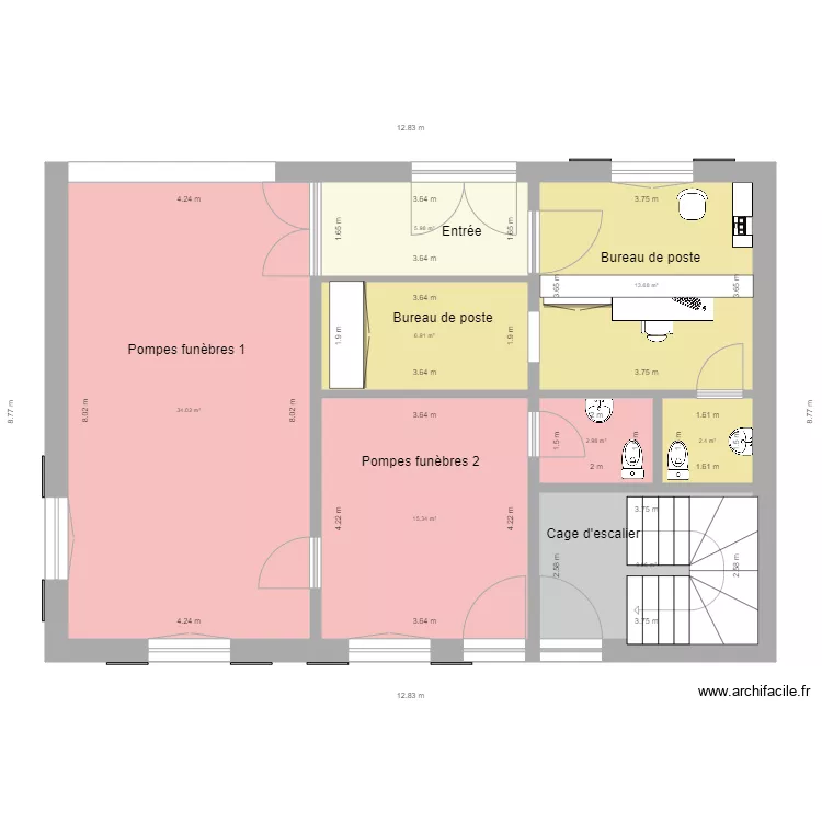 Mairie Poste Illtal RDC projet. Plan de Mairie Poste Illtal RDC projet. Plan de