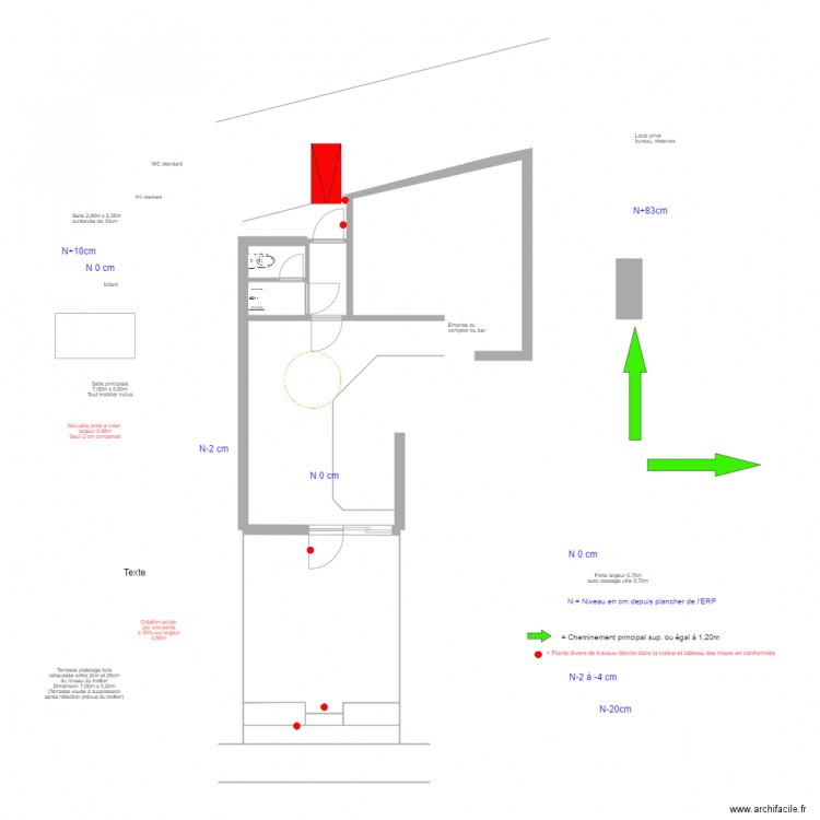 Les Roncières. Plan de 0 pièce et 0 m2