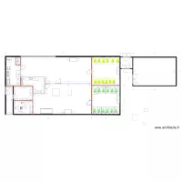creche 13b avec bureau int&eacute;rieur et entr&eacute;e fa&ccedil;ade