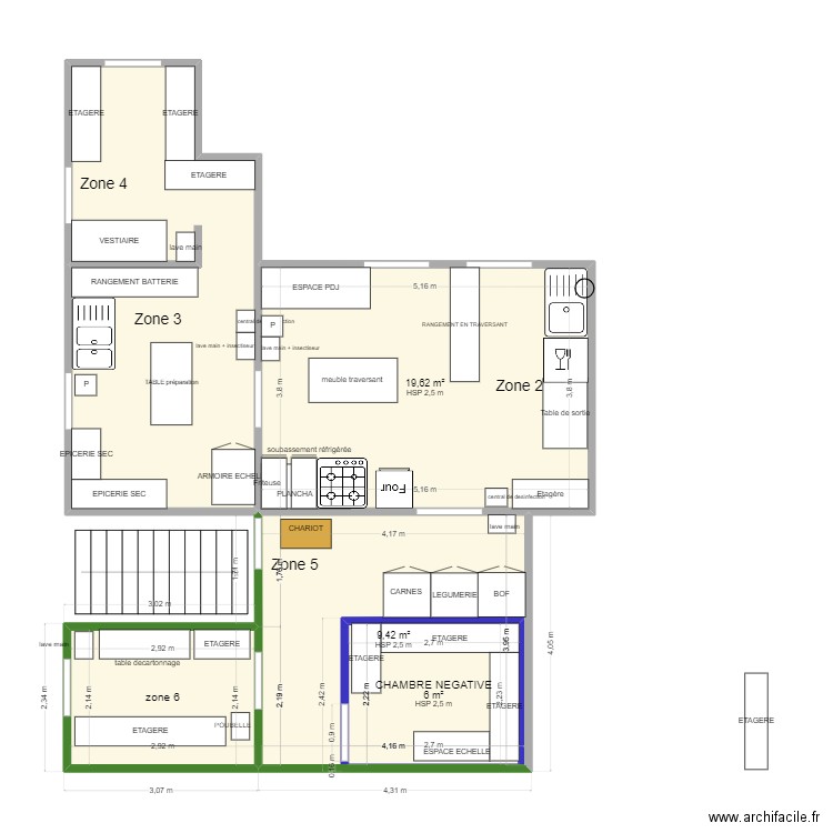 brise de mer st michel 2 modif. Plan de 5 pièces et 67 m2