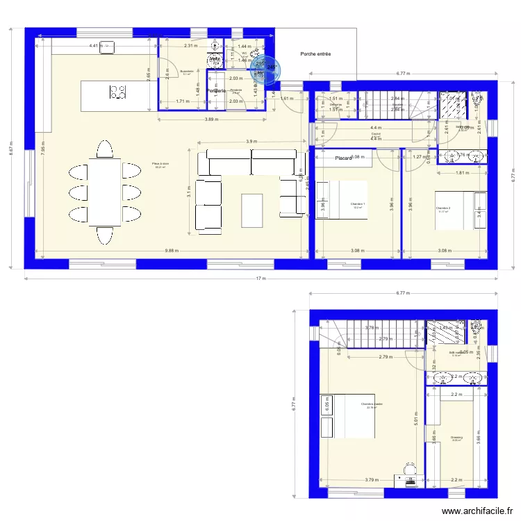 villa Ken Montagnac tmp. Plan de 