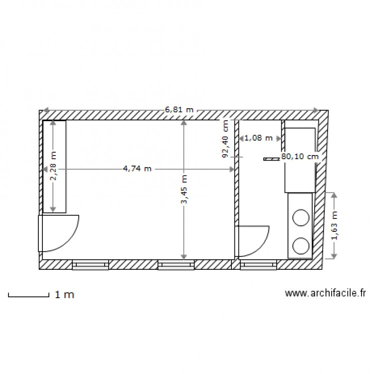 Freynet, Chambre/salle de bain 26 juillet 2014. Plan de 0 pièce et 0 m2