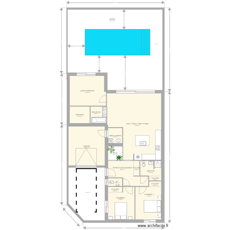 PLAN X PLUI PATIO V4 et JARDIN. Plan de 0 pièce et 0 m2