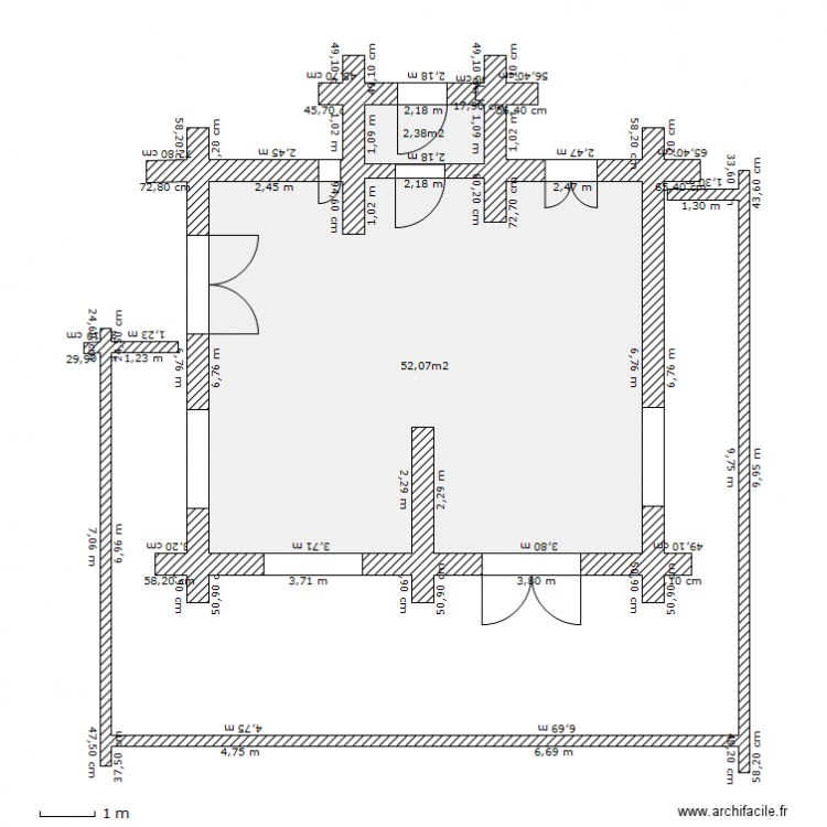 CHALET FUSTE RDC   terasse . Plan de 0 pièce et 0 m2