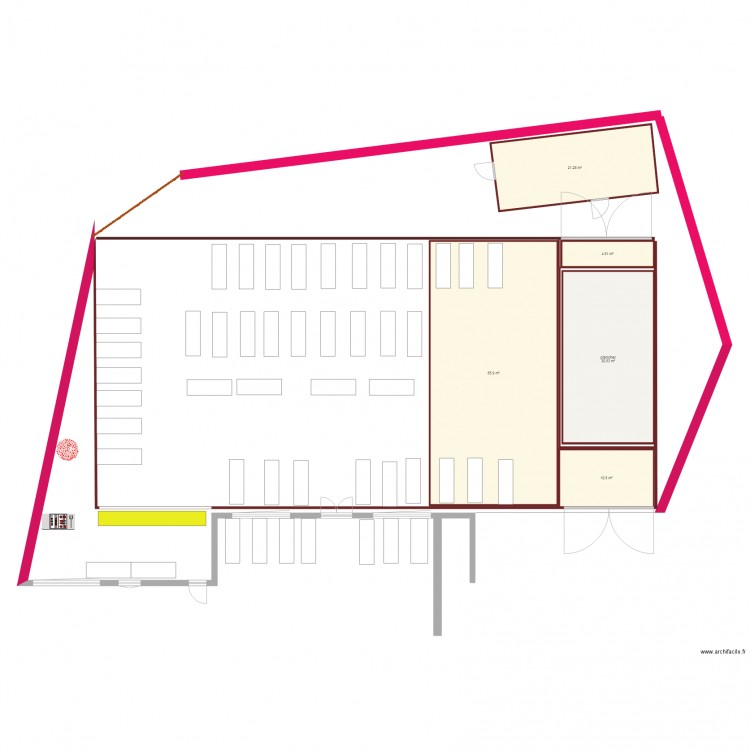 cour du cercle. Plan de 0 pièce et 0 m2