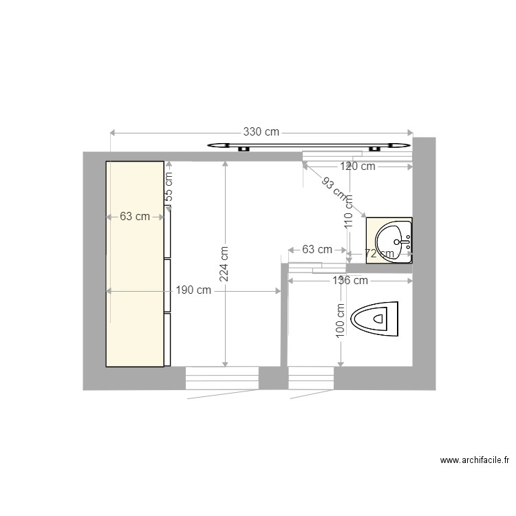 BUANDERIE SANITAIRES 1 3. Plan de 0 pièce et 0 m2