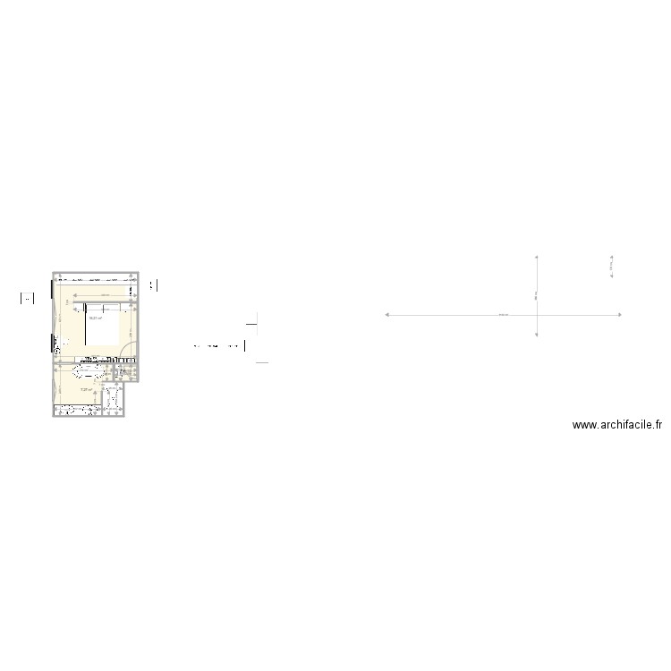 vernon dressing. Plan de 3 pièces et 24 m2