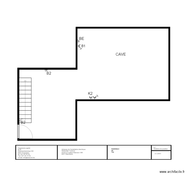 CAVE CHARLEROI. Plan de 0 pièce et 0 m2