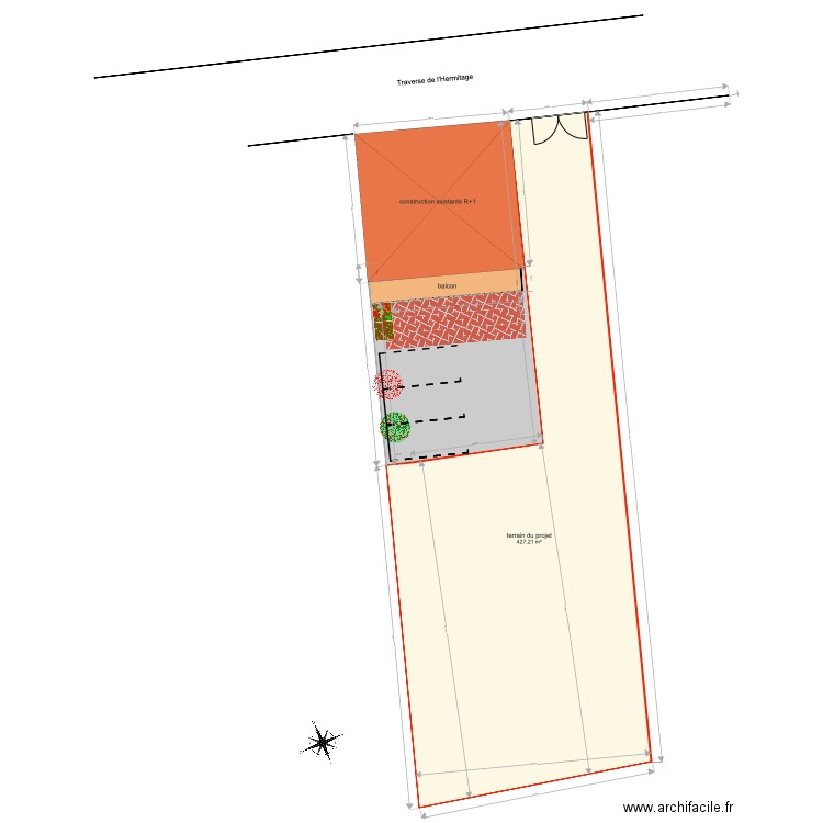 plan de masse. Plan de 0 pièce et 0 m2