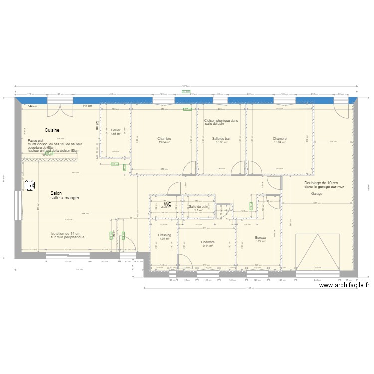 plan pour plaquiste nouveau cotation. Plan de 0 pièce et 0 m2