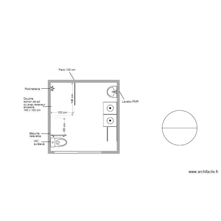 Pernot SDB projet. Plan de 0 pièce et 0 m2