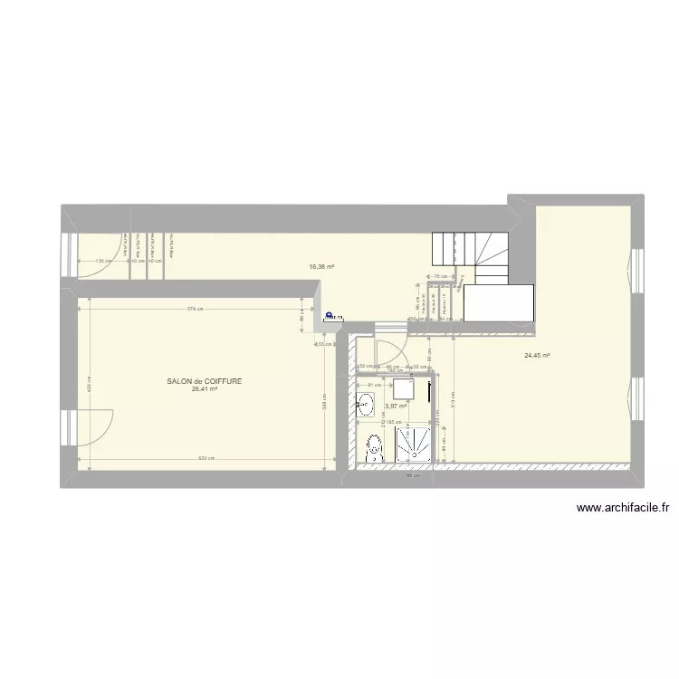 COURBET RDC Cloisonnement STUDIO. Plan de COURBET RDC Cloisonnement STUDIO. Plan de