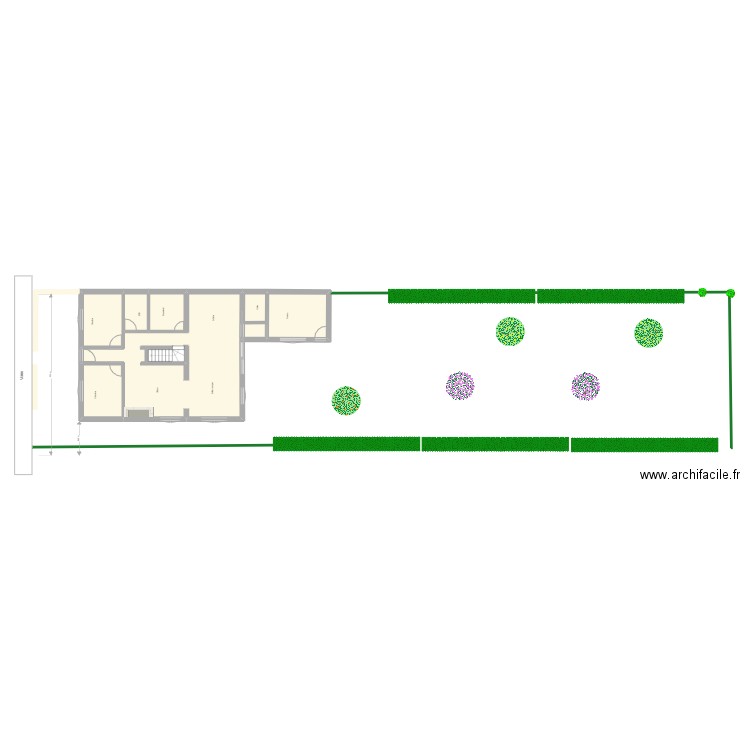 Plan de masse Longueau Après. Plan de 7 pièces et 103 m2