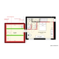 plans 11 JANV. 23 chambre 4 R+1 Ouest + aménagement SDE+ Combles + mobilier 