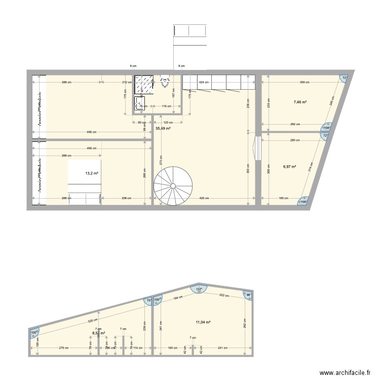 182 ru JP base2. Plan de 6 pièces et 83 m2