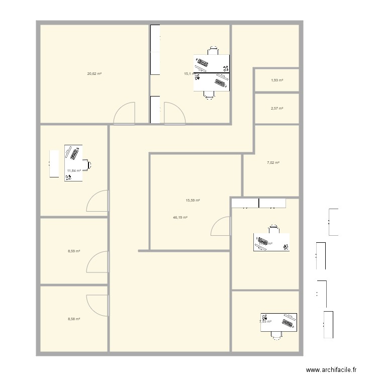 RDC GESTIMMO. Plan de 12 pièces et 158 m2