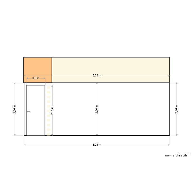 Façade existante. Plan de 0 pièce et 0 m2