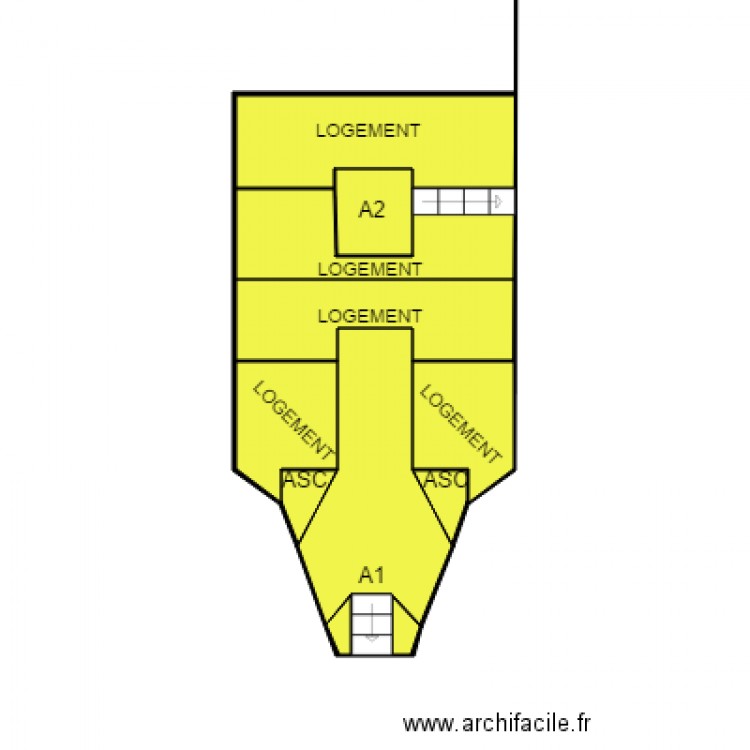 ETAGE COURANT SIMPLE CHARENTON . Plan de 0 pièce et 0 m2