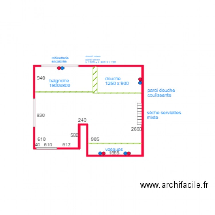 GF SDB 1. Plan de 0 pièce et 0 m2