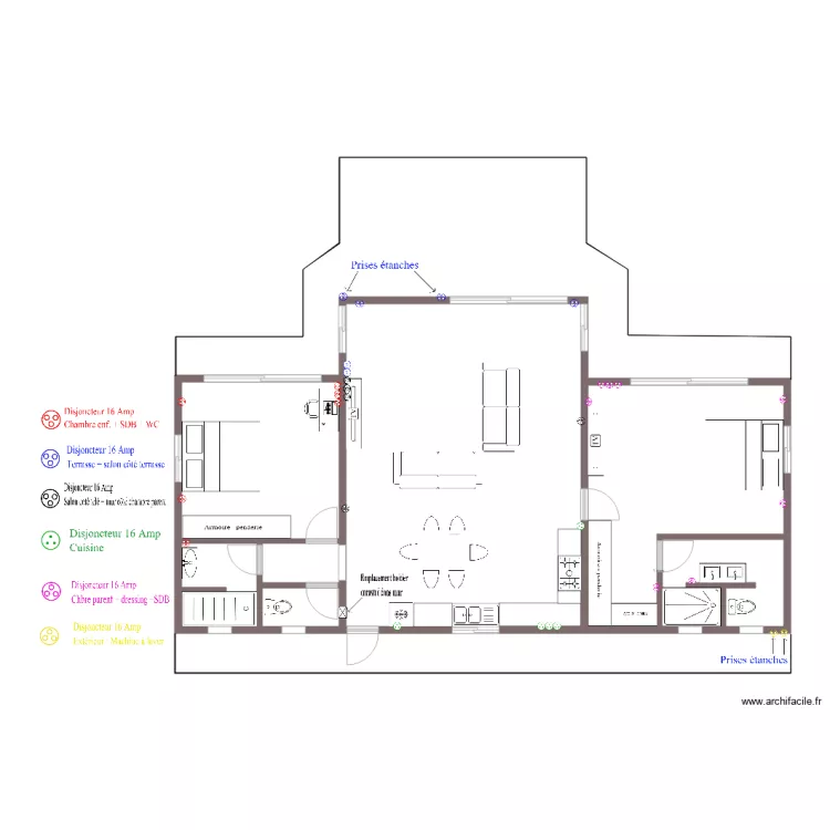 Plan Installation Prises 2. Plan de Plan Installation Prises 2. Plan de