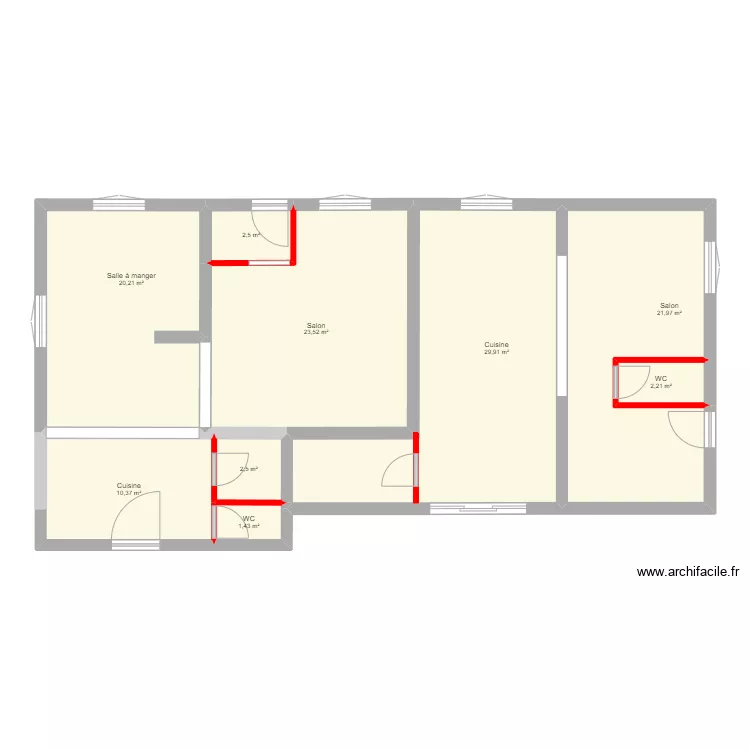 Castelnau rdc. Plan de 