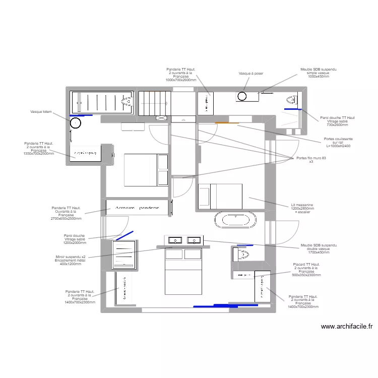 Roc Mer RDC - Agencement. Plan de 