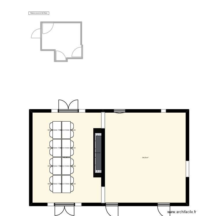 Luiza Simons. Plan de 2 pièces et 101 m2