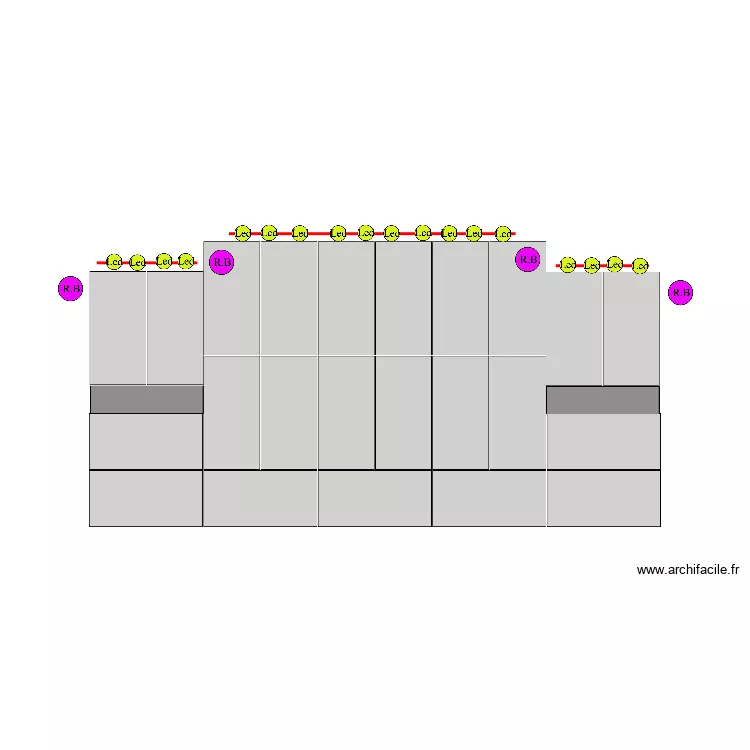 Sc&egrave;ne OMPI Fontaine. Plan de 