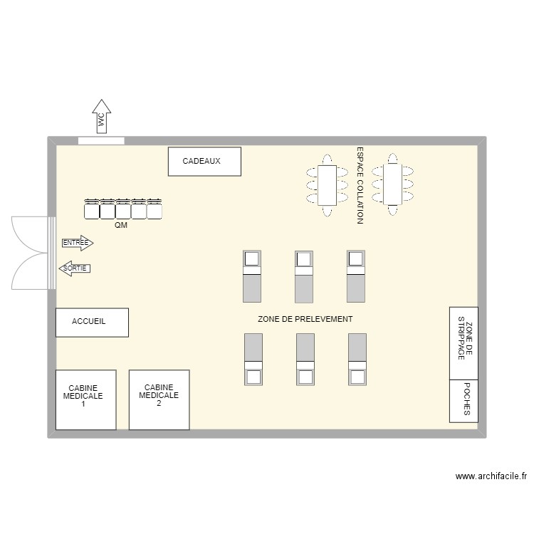 Mont-Sur-Marchienne - Petite Salle. Plan de 1 pièce et 45 m2