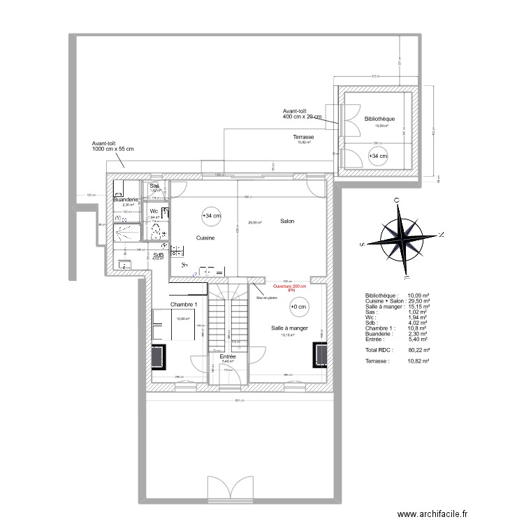 doumerc 2 gros oeuvre v6. Plan de 9 pièces et 115 m2