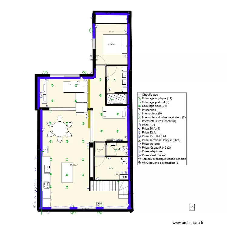rdc. Plan de rdc. Plan de