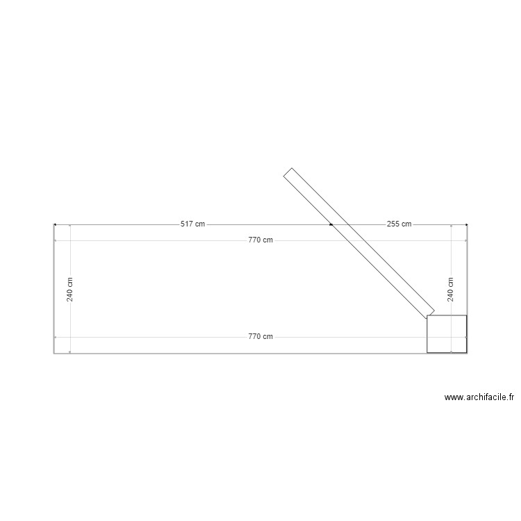 Positionnement escalier studio. Plan de 0 pièce et 0 m2