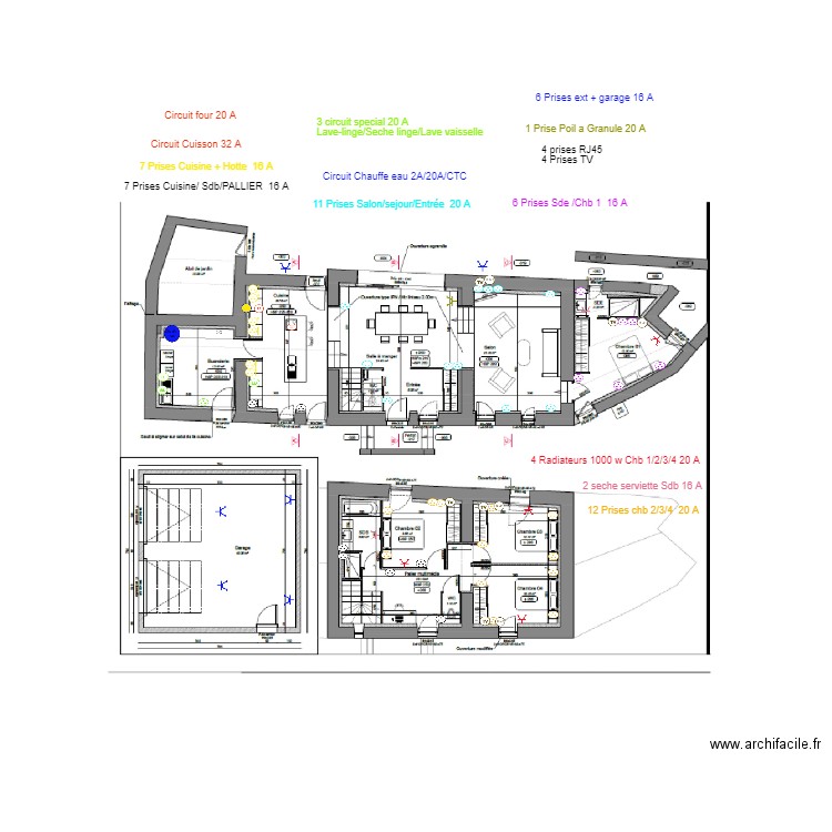 plans prise maison . Plan de 0 pièce et 0 m2