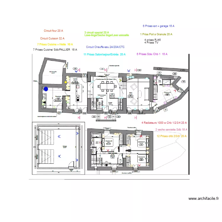 plans prise maison . Plan de 