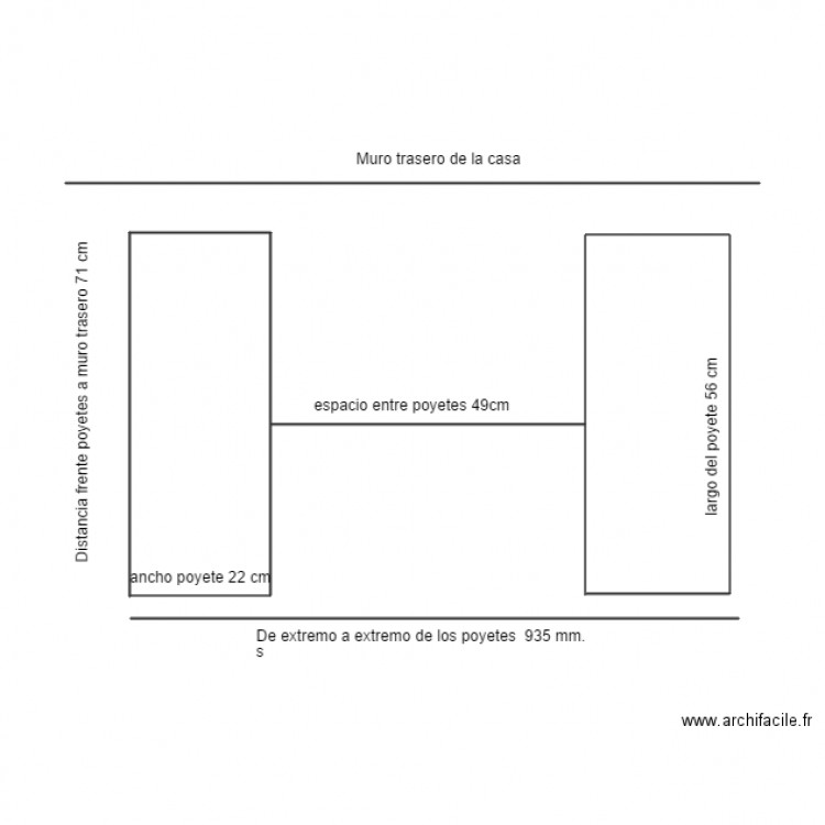 plano poyetes chimenea. Plan de 0 pièce et 0 m2